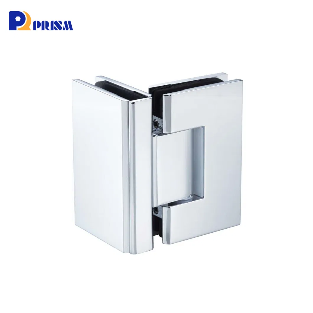 Heavy Duty 90 Degree Glass to Glass Hinge Custom Shower Door Made of Brass