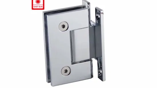 Clip de acero inoxidable Dobradica de 90 grados, herrajes para baño, montaje de vidrio, bisagra de pared a vidrio, bisagra para puerta de ducha con placa H (ESH